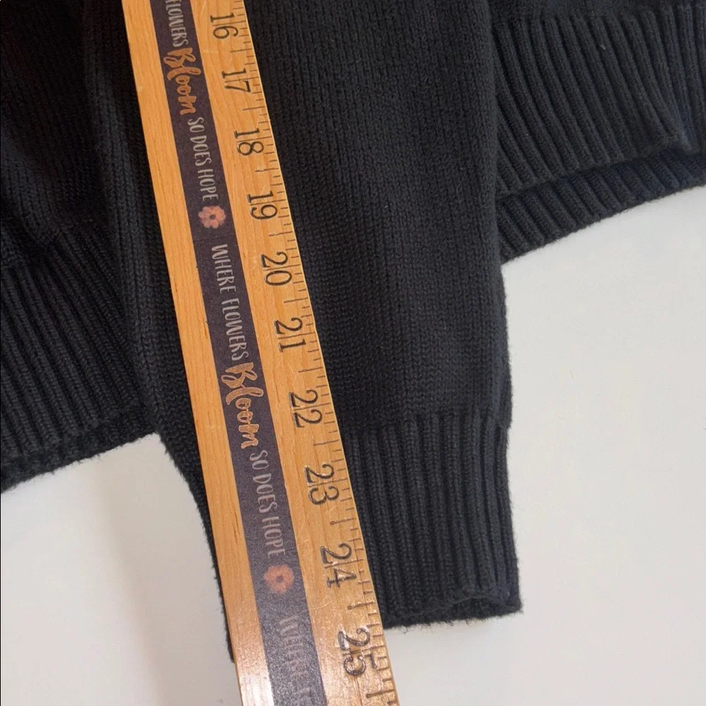 Polo Half-Zip Sweater Size XXL POLO Quarter zip Black Sweater with Purple Logo